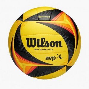 Wilson OPTX AVP Official Game Volleyball • Beach Pro Ball • Black/Yellow • New